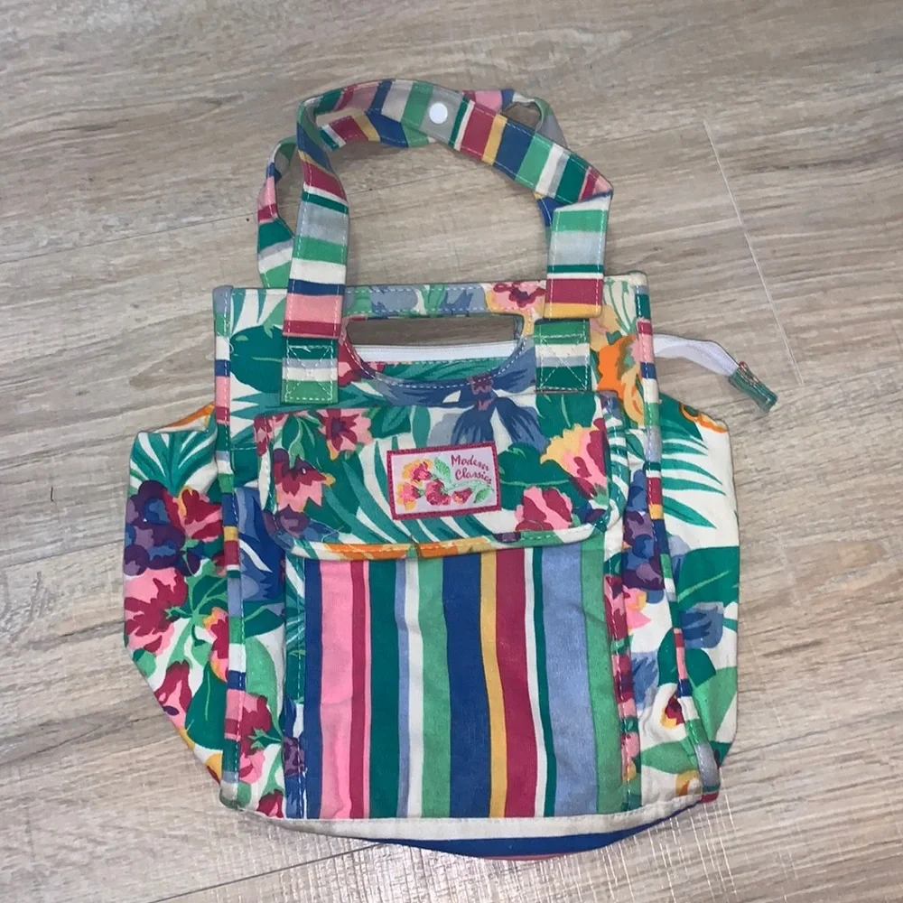 Modern Classics colorful floral baby bottle bag